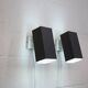 Pair of grey and white wall sconces by Preben Dahl for H. F. Belysning, 1960s