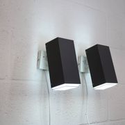 Pair of grey and white wall sconces by Preben Dahl for H. F. Belysning, 1960s