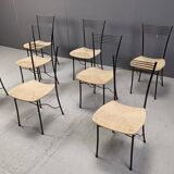 Vintage black metal and wicker italian bistro chairs.  Beautiful, elegant i