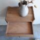 Vintage wooden bedside - Louis XV style nightstand in Oak