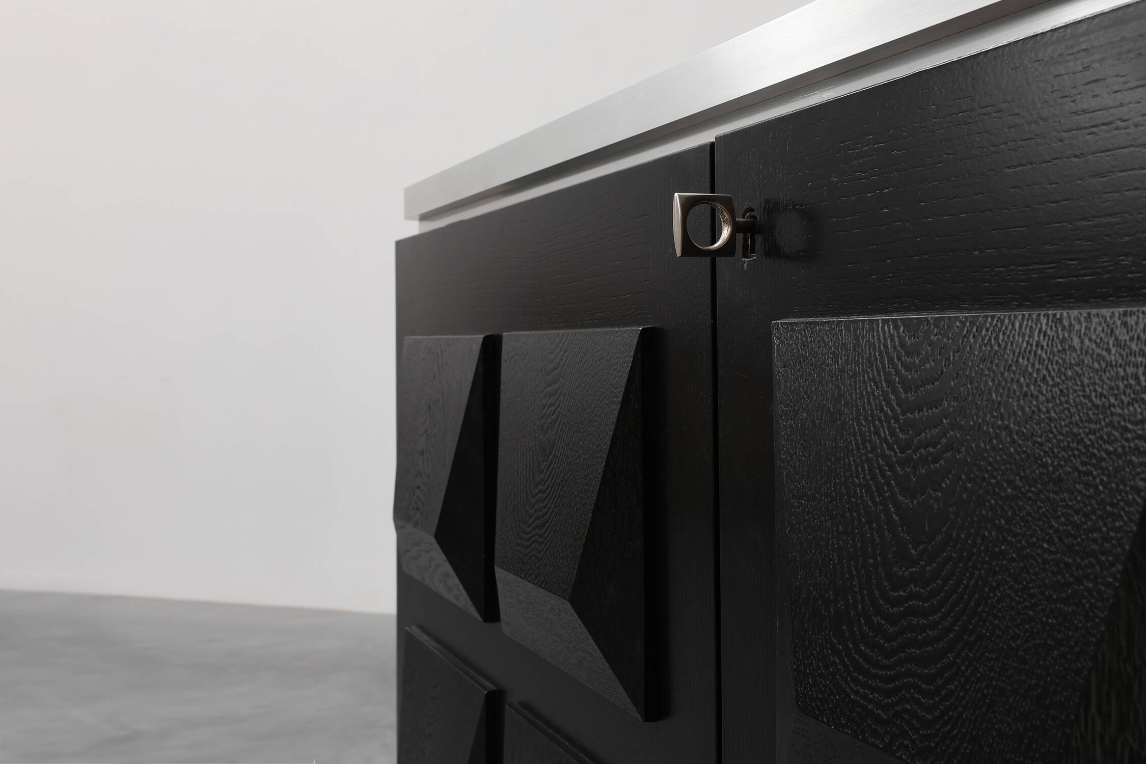 Mid-Century Brutalist Cabinet or Highboard, Belgium ca. 1970