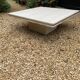 Table basse en travertin 115x115 cm