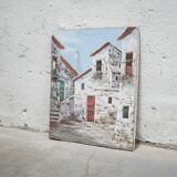 Old painting painting on canvas