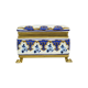 Florentine mtc box jewelery trinket italian hand painted claw feet 15cm