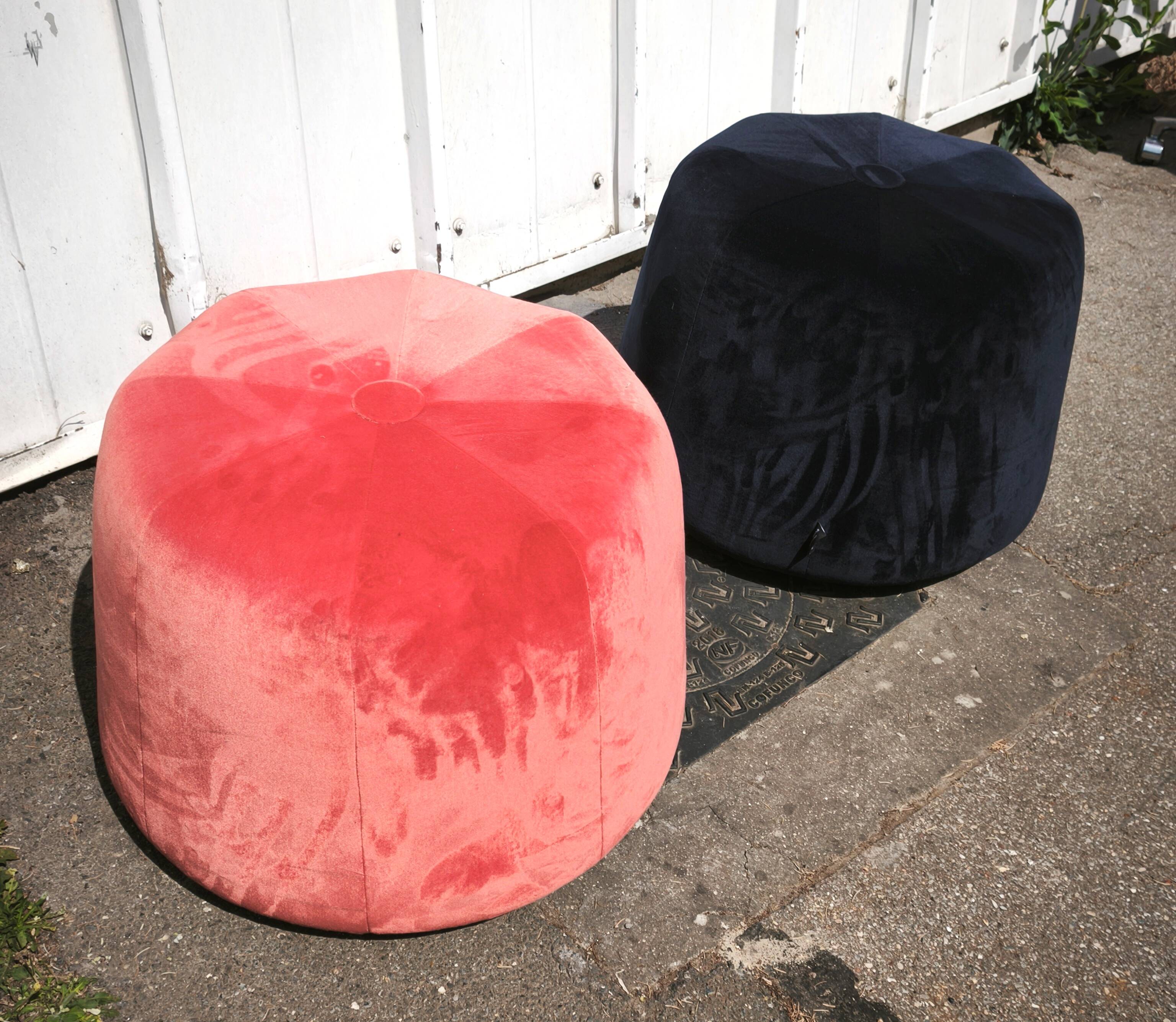 Pair of designer poufs La Cividina