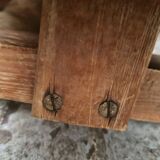 Vintage folding garden table in pine, mid-20th century.