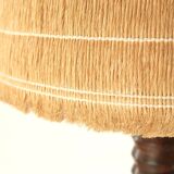 Wooden column floor lamp by Charles Dudouyt, 1940s