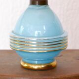Lampe en verre bleu pâle, années 40