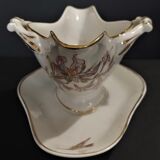 Saucière in porcelain of paris early twentieth century