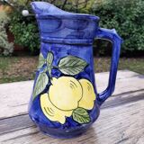 Pitcher blue decoration lemon