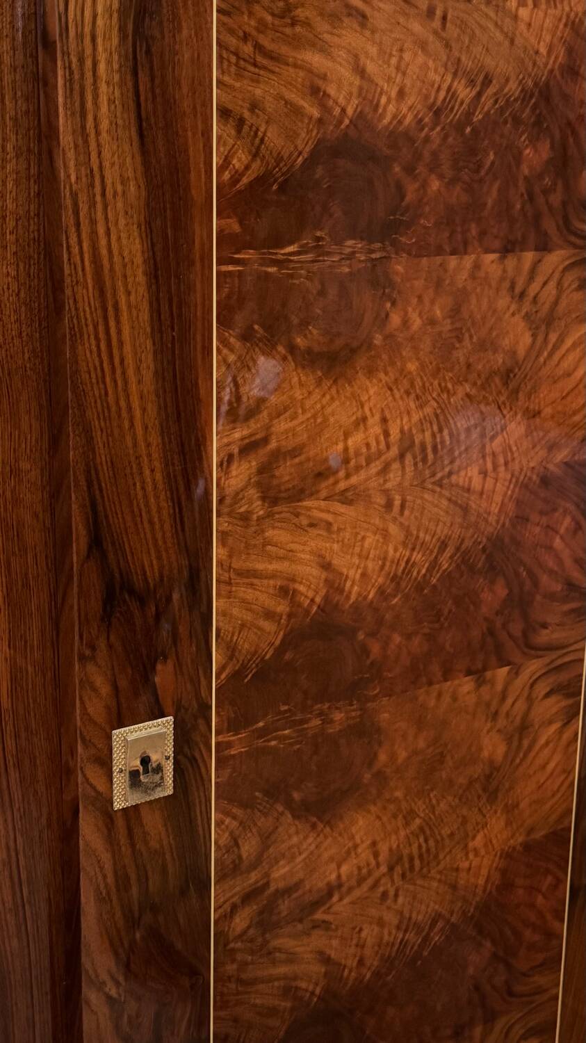Vintage 4-door mirrored wardrobe