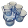 5 transparent blue Duralex mugs – French manufacturing