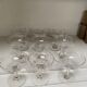 Set of 9 engraved champagne glasses