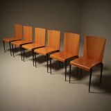 Set of 6 Post Modern Dining Chairs by Cidue Italy 1990s