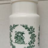 Bocal apothicaire pharmacie opaline blanche