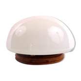 Opaline Scandinavian style bedside lamp on wood