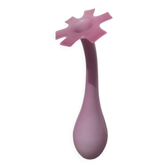 Large pink opaline flower vase