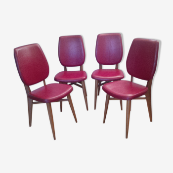 Set de 4 chaises années 50/60