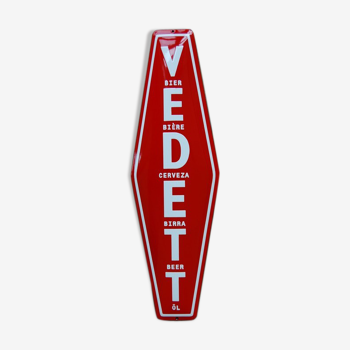 Advertising enamel sheet for the famous Belgian beer brand Vedett