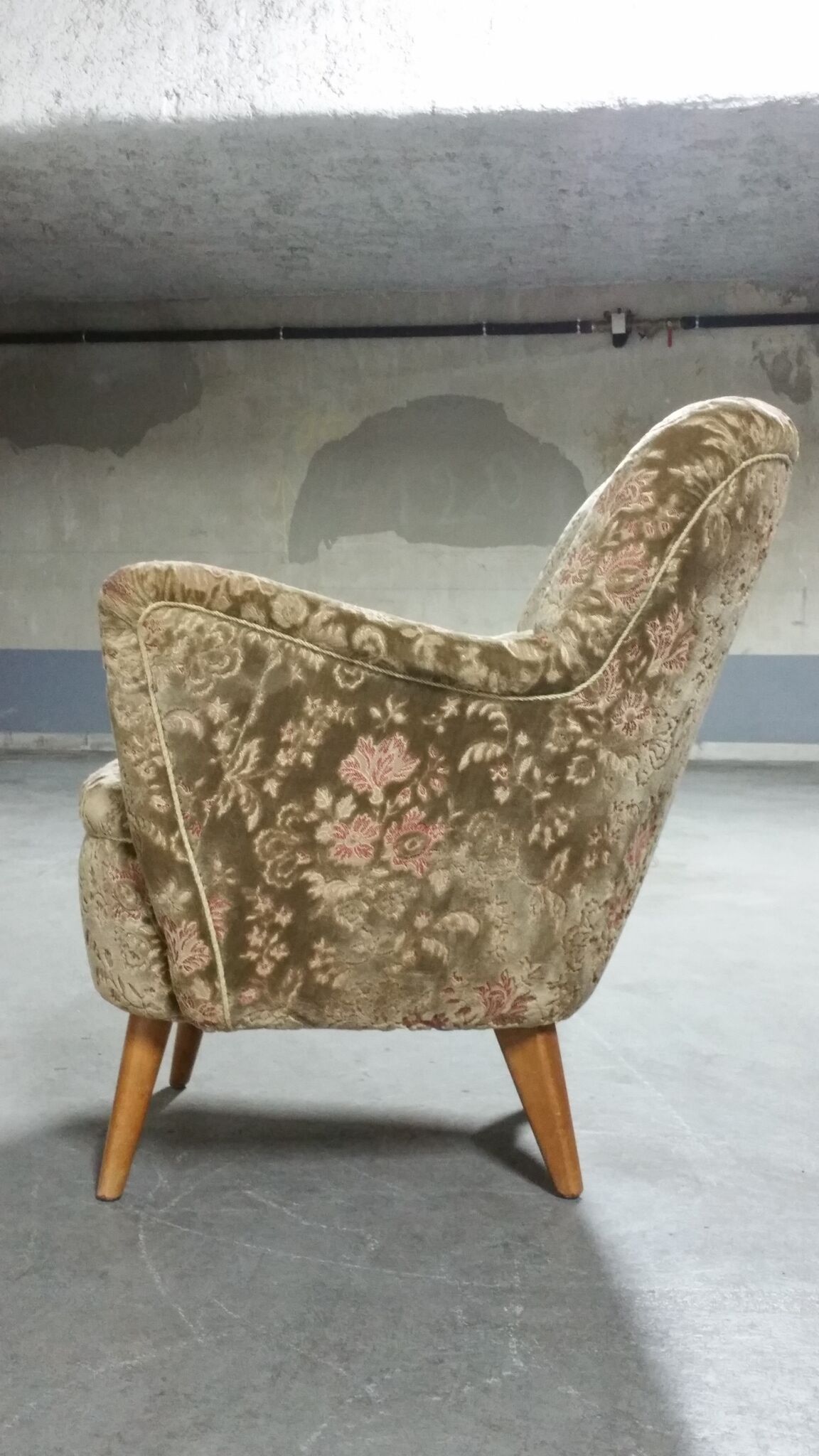 Pair of armchairs flower 50s