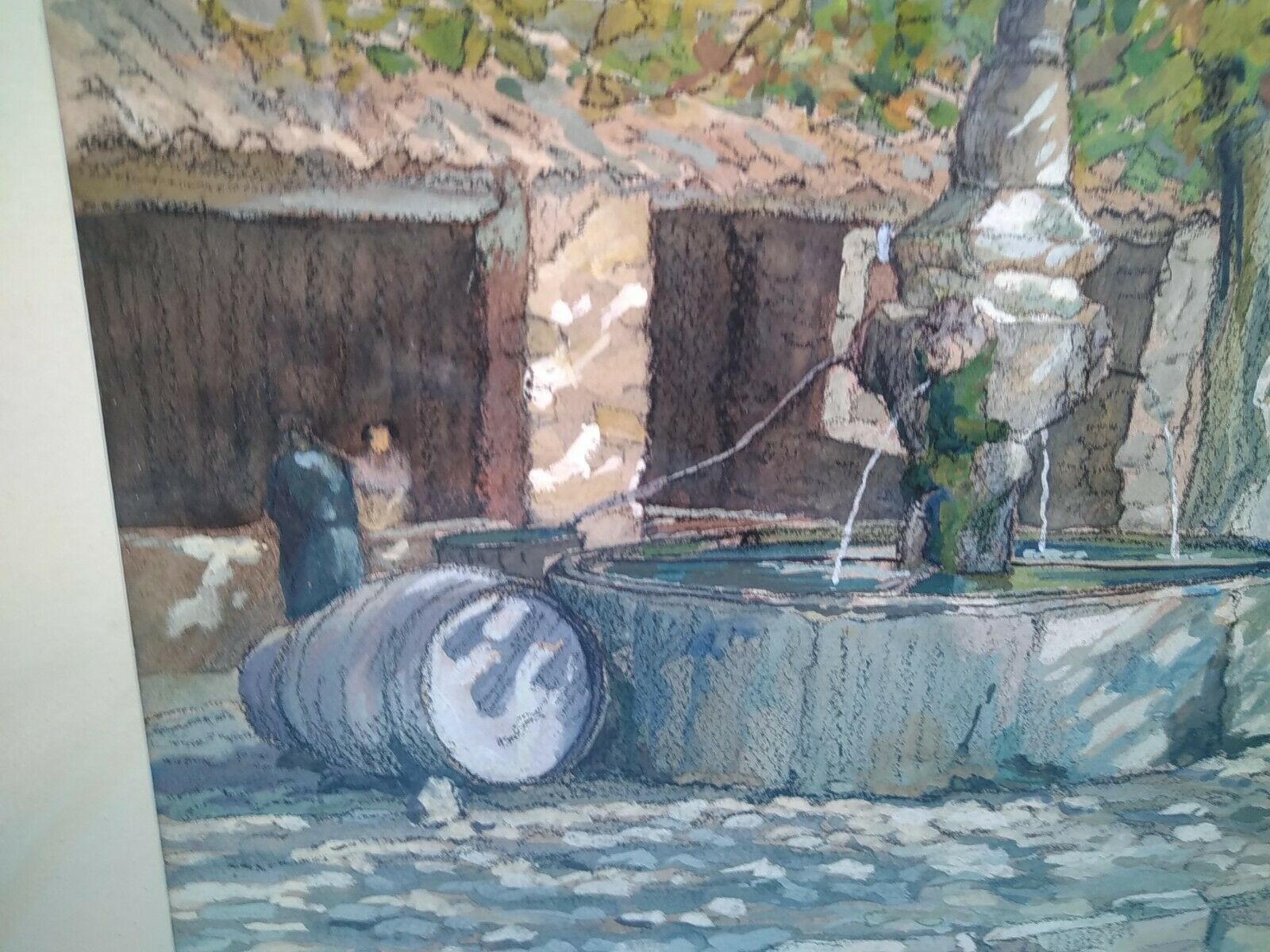 Puyméras fountain and washhouse. Paul Marcel Chabrier . Watercolor and gouache .