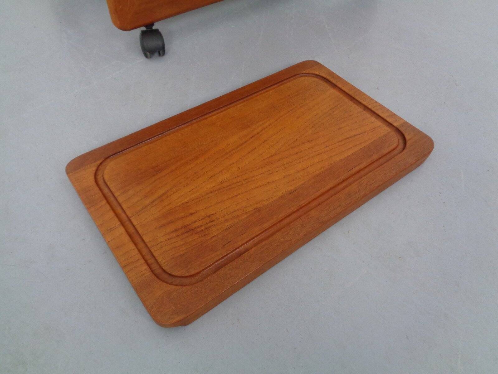 Large teak bar cart from Tarm Stole Møbelfabrik, Denmark, 1960s.