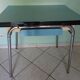 Lot of 2 chairs in red formica with tubing 60s