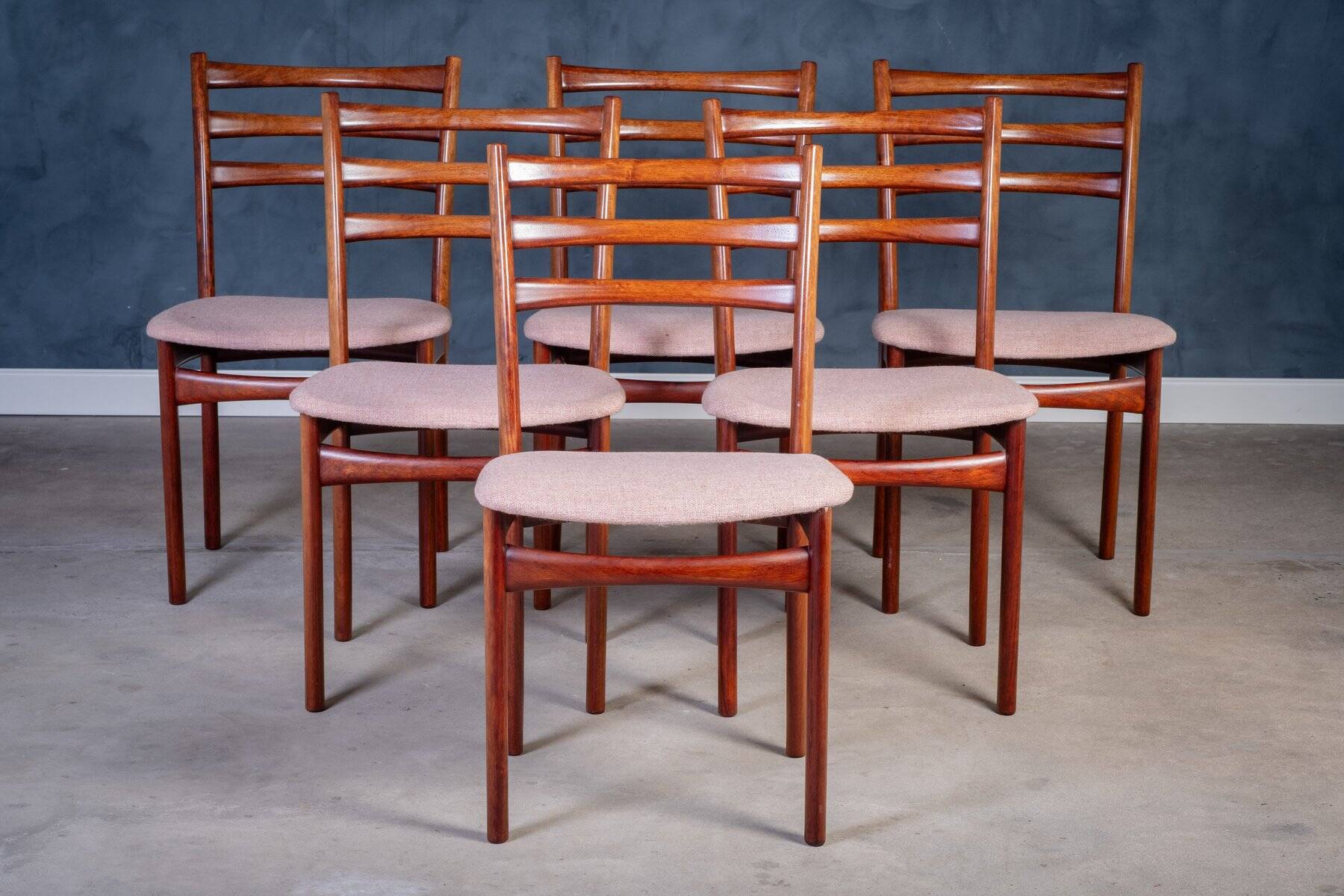 Vintage Mahogany Dining Chairs by Skovby Møbelfabrik, 1970s, Set of 6