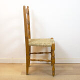 Rustic Chair With Woven Seat, Spain, 1950's