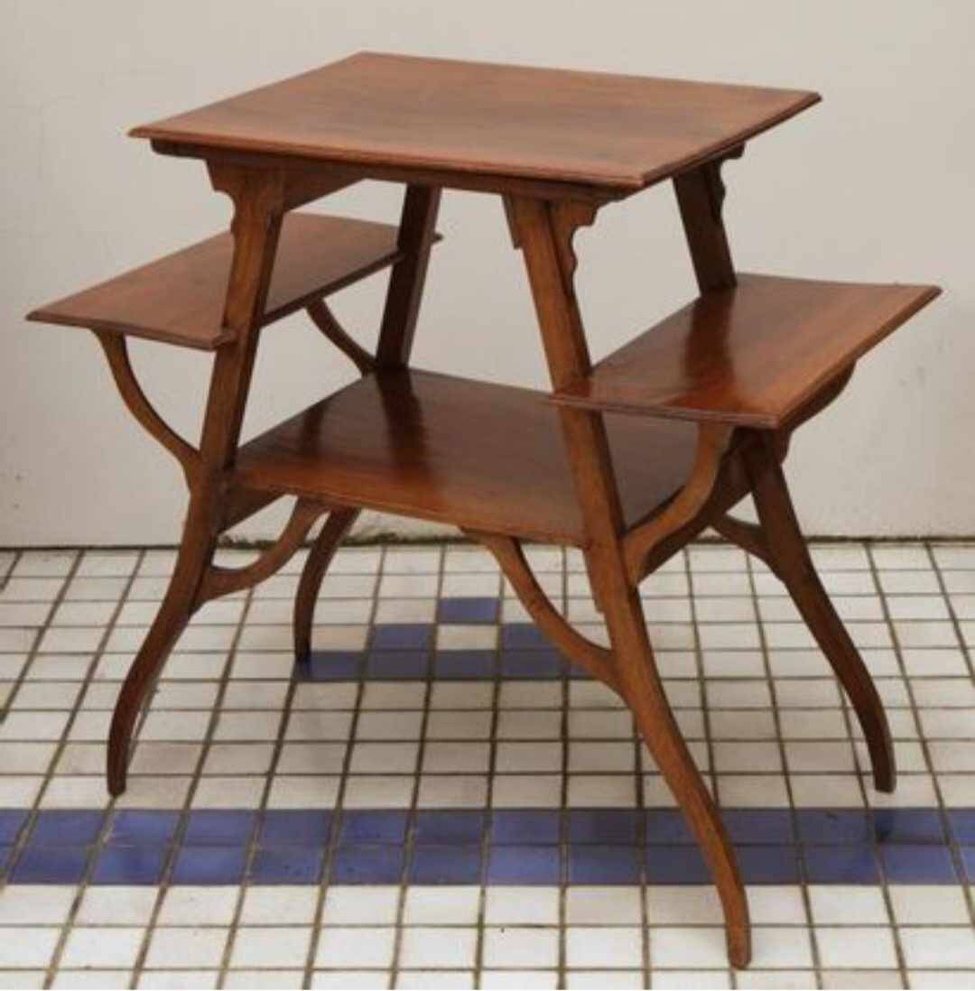 Nancy school type tea table in natural wood