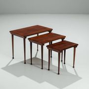 Set of 3 Danish nesting tables in rosewood Denmark 1960