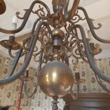Lustre hollandais à 2x6 branches