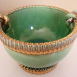 Cup, empty glazed ceramic pocket, signed Louis Dage, 50s