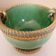 Cup, empty glazed ceramic pocket, signed Louis Dage, 50s