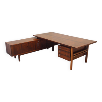Bureau en palissandre, design danois, années 1960, designer : Arne Vodder, fabrication : Si