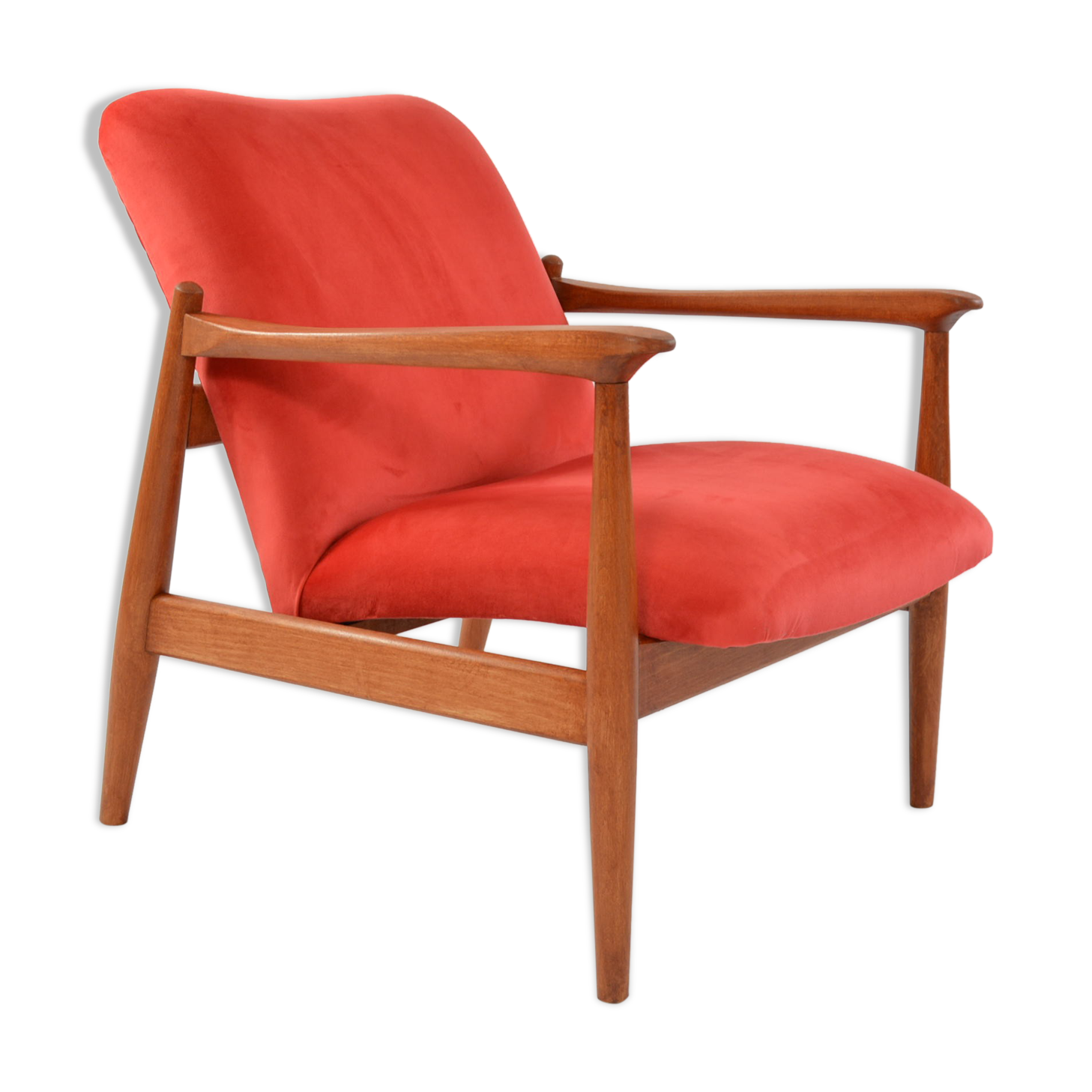 Wroclaw coral pink armchair