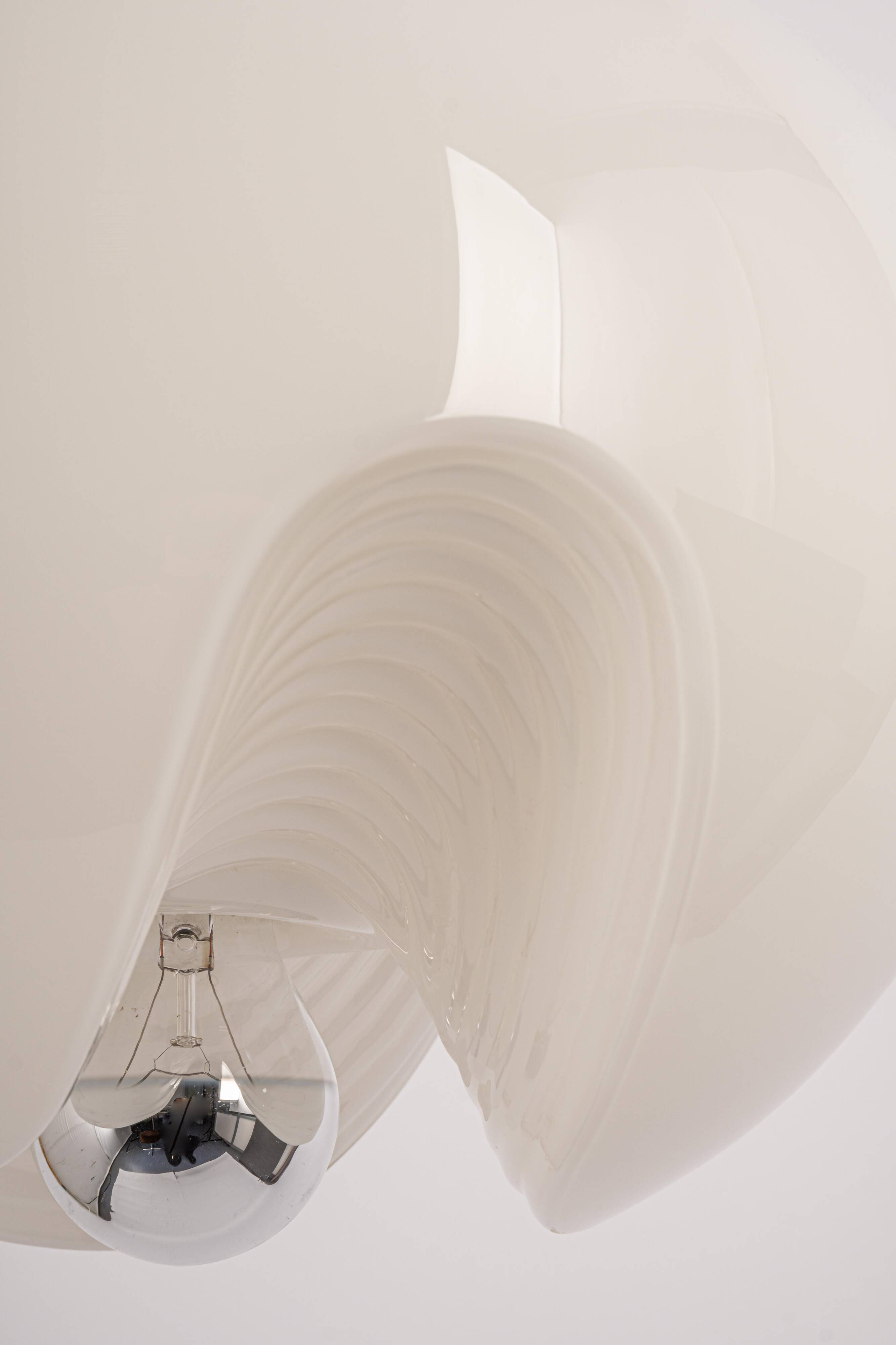 Opaline glass pendant lamps by Peill & Putzler, Germany, 1970s