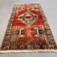 Small vintage turkish rug 101x53 cm, short runner, tribal, shabby, mini carpet