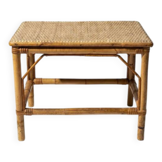 Vintage rattan coffee table / side table – 1960s