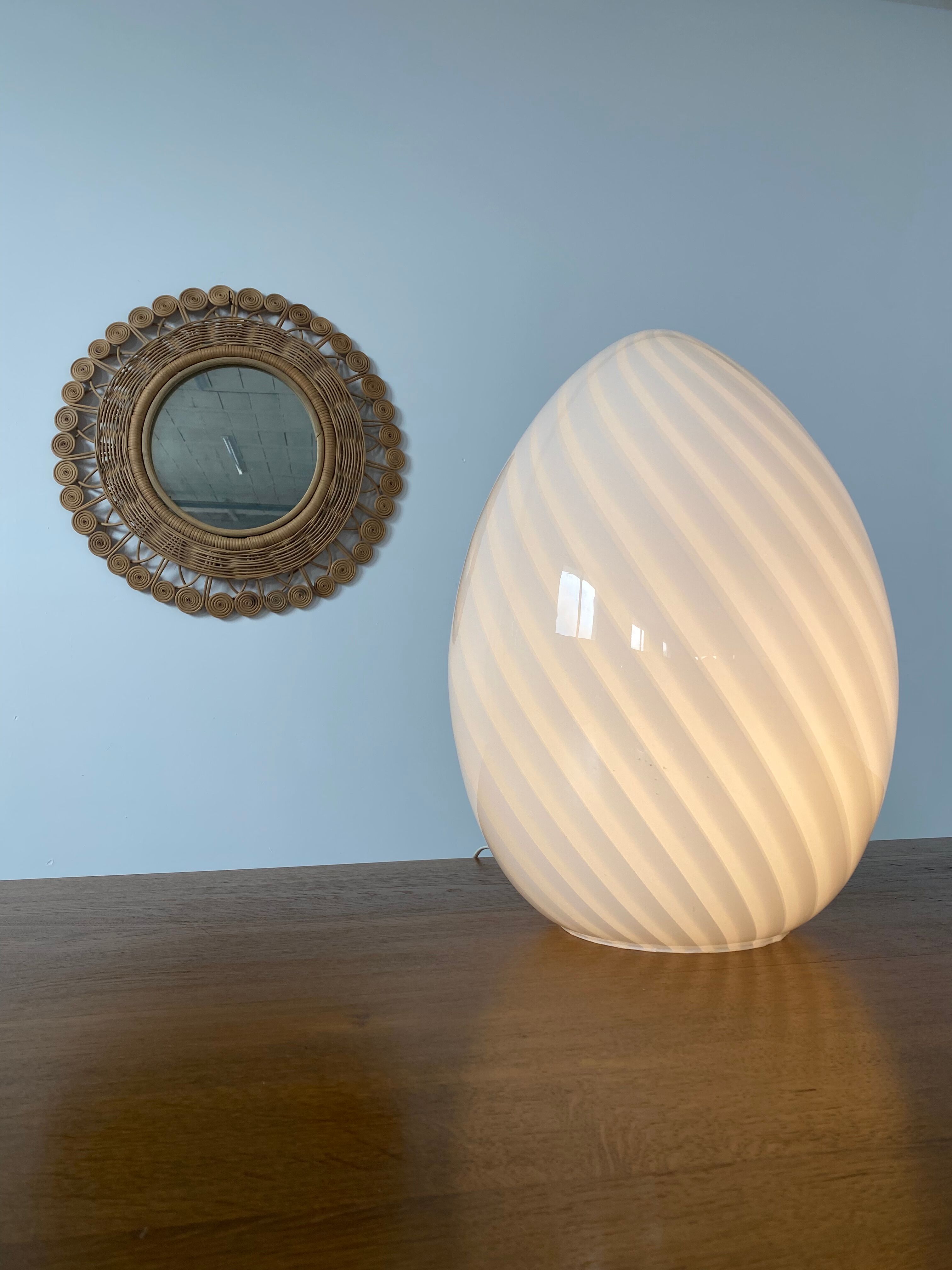 Old egg lamp glass murano vetri eggs vintage 1970