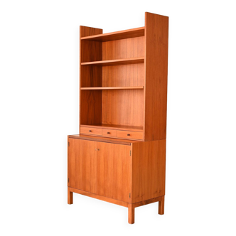 Vintage Danish style bookcase with pull-out shelf