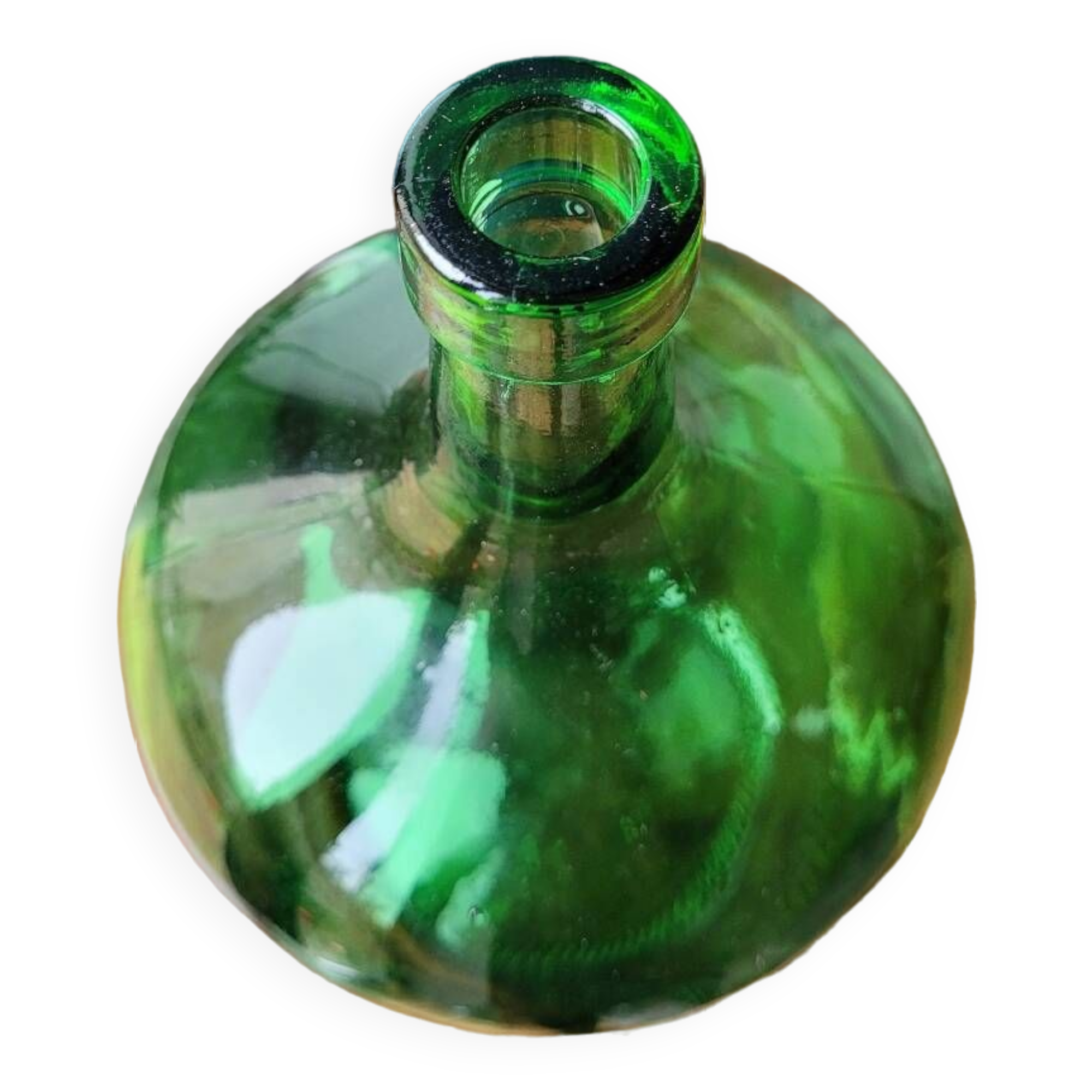 Green demijohn vase