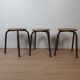 Lot three workshop stools 50s