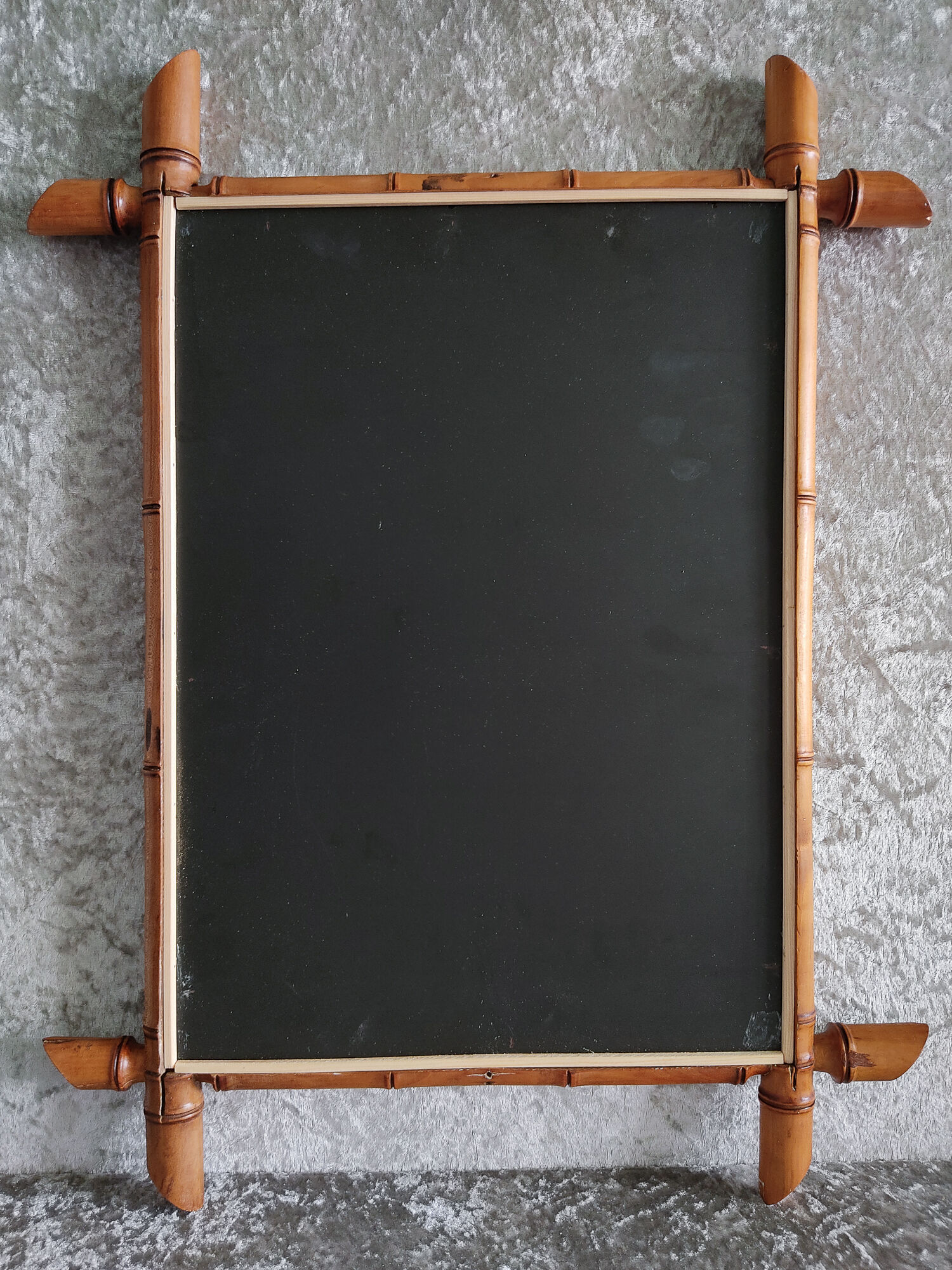 Wooden mirror imitation bamboo from the 1900s/1920s 45x58cm