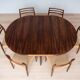 Niels Otto Møller Model 15 Dining Table with Six Model 78 Chairs, J.L. Møll