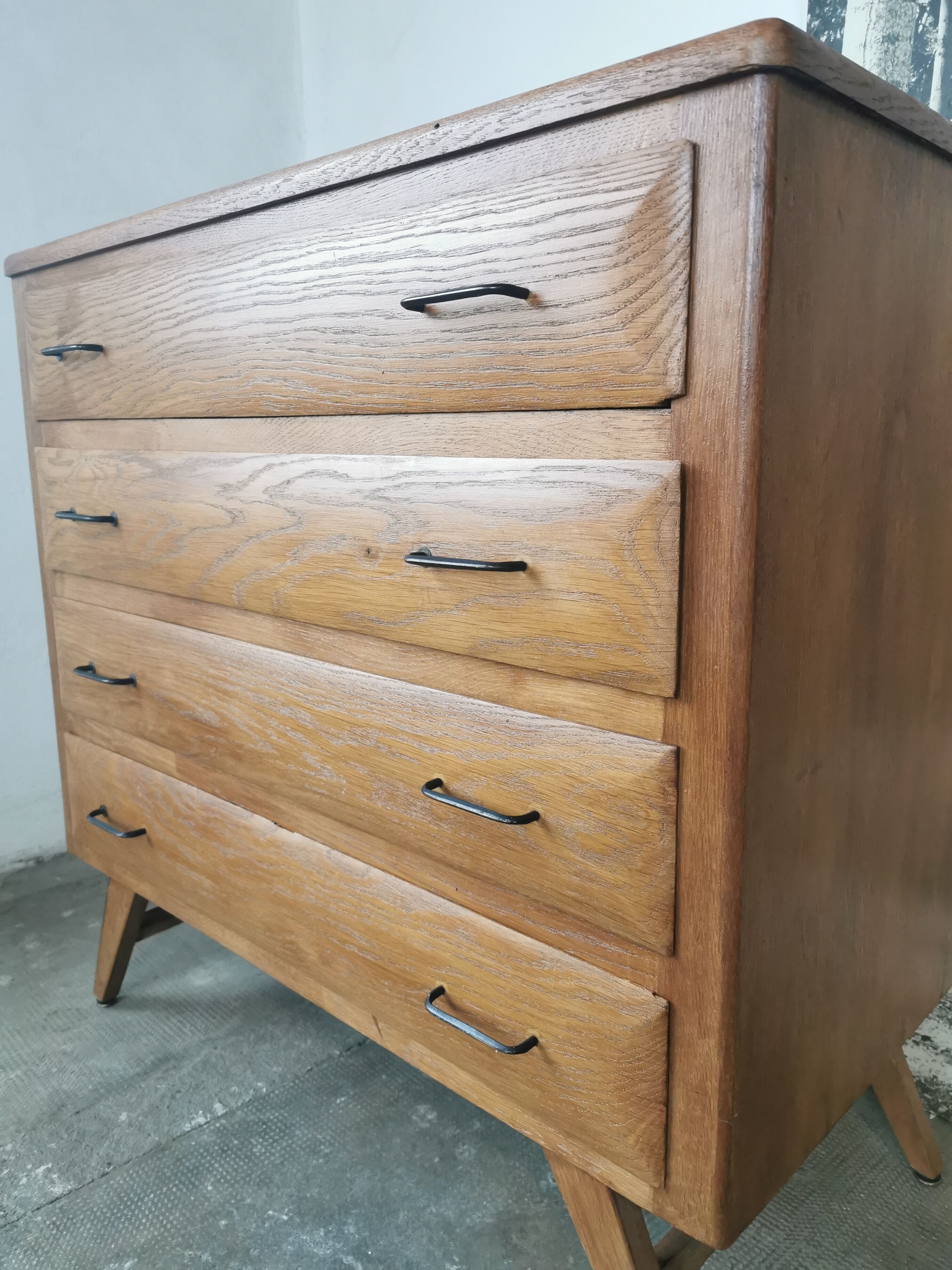 50's chest of drawers, compass feet