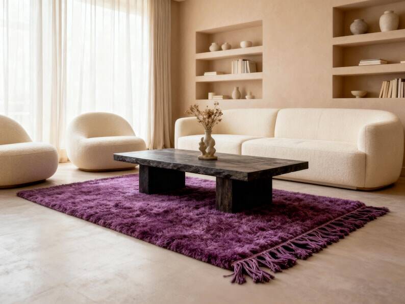 Authentic handwoven Berber rug, size 2/3 m.
