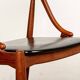 Set of 6 Danish chairs in teak and skai, model 16, Johannes Andersen.