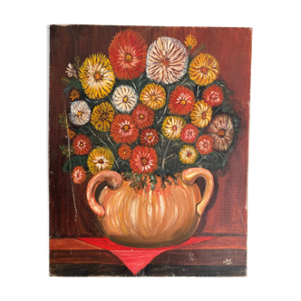 Old painting - bouquet