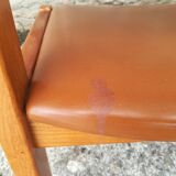 Maison Regain chairs in elm and leather